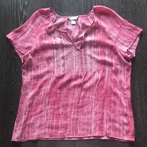 Christopher & Banks Embroidered Blouse